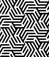 Vector seamless texture. Modern geometric background. Monochrome repeating pattern with broken lines.