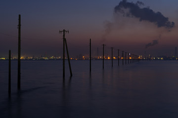 Obraz premium 夕暮れの江川海岸