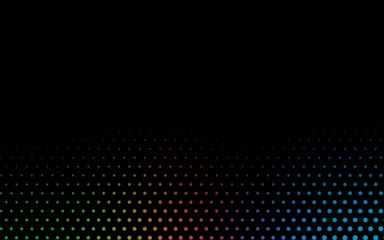 Dark Multicolor vector modern geometrical circle abstract background.