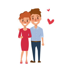 people in love on valentine day. man and woman sweety.