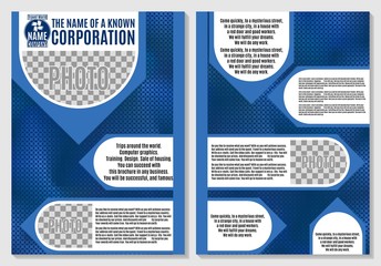 blue brochure for advertising posts recommendations