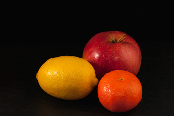 apple orange and lemon