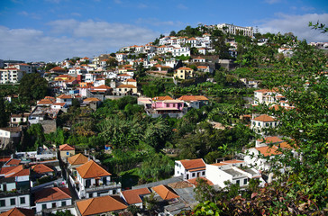 Fototapeta na wymiar Madeira, Portugal - walking from the west towards the capital 
