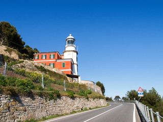Fototapeta na wymiar Sea lighthouse of Capo Mele