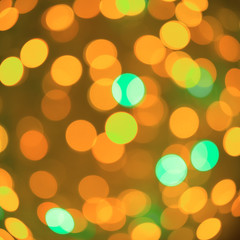 Beautiful Christmas time golden bokeh background