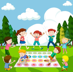 Children playing game in the park