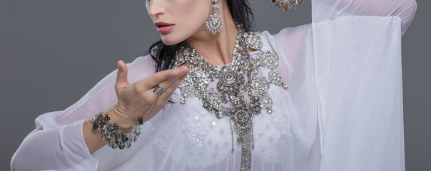 Beautiful belly daner dancing banner