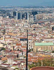 Spaccanapoli, Naples Italy.  View of Spaccanapoli street splitting city center