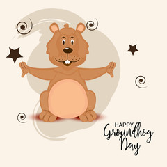 Obraz na płótnie Canvas Happy Groundhog Day.