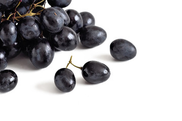 Bunch of grapes on white background, isolated