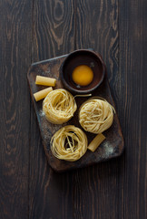 Italian pasta (  tagliatelle)