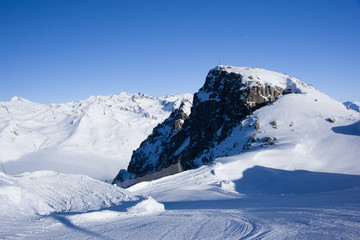 Ski slope on Presena glacier