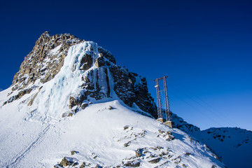 Fototapeta premium Ice waterfall on Presena