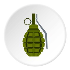 Fototapeta premium Hand grenade icon circle
