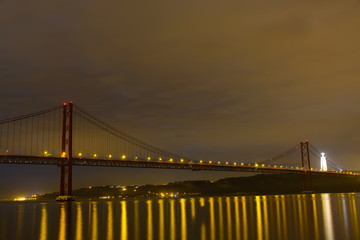 Bridge of Lissabon at night