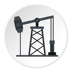 Fototapeta na wymiar Oil pump icon circle
