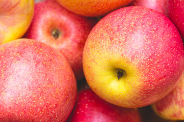 Red apple fruit and vegetable backgrounds. Healthy organic fresh concept.
