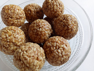 Sesame Sweet Balls an Indian Traditional Festival Food Item