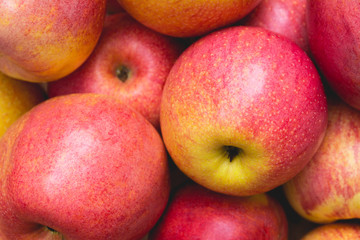 Red apple fruit and vegetable backgrounds. Healthy organic fresh concept.