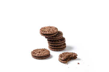 The Chocolate fudge in white background