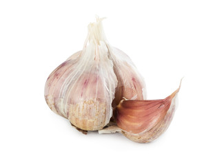 Garlic isolated on white