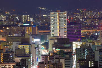 Fototapeta na wymiar 地方都市の夜景（福岡県北九州市）