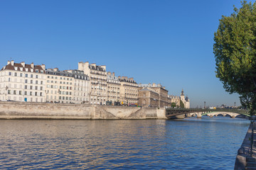 Fototapeta premium Seine river embankment in Paris, France.