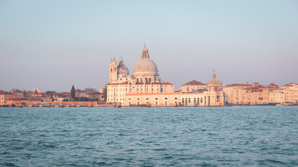 Fototapeta na wymiar Skyline of Venice during sunrise