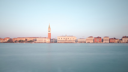 Fototapeta na wymiar Skyline of Venice during sunrise