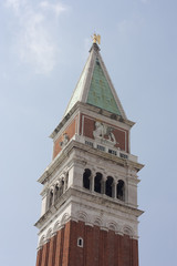 Fototapeta na wymiar View of the bell tower of San Marco in Venice Italy Europe