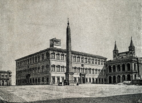 Lateran Palace, papal residence in southeast Rome, ca. 1890 (from Spamers Illustrierte  Weltgeschichte, 1894, 5[1], 442)