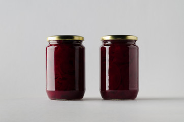 Pickled Beets Jar Mock-Up - Two Jars