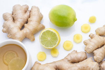 ginger root isolated on white background
