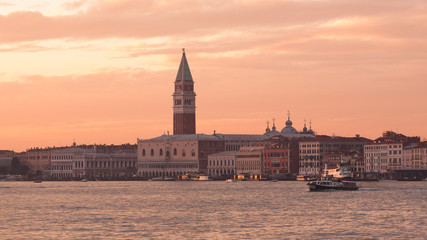 Fototapeta premium Skyline of Venice during sunrise