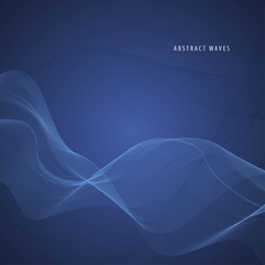 Abstract colored wave or curved line element for design. Vector illustration.