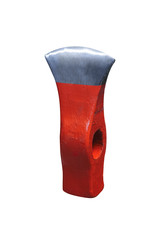 Wood splitting ax on a white background