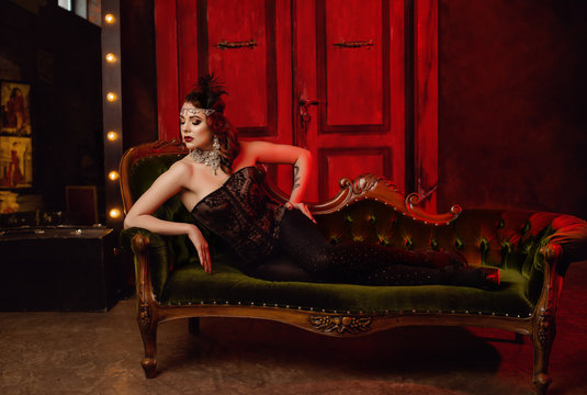 Pretty sexy girl in cabaret