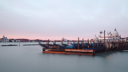 view on gondolas in Venice
