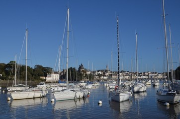 Ville de Pornic, port de plaisance, chateau,  église