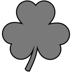 Clover Sign Illustration - A vector cartoon illustration of a Irish Clover sign.