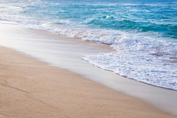 sandy beach of Sunset Beach in Oahu, Hawaii, background
