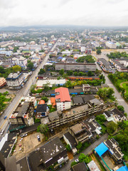 Overview of a neighborhood in Hat Yai, Thailand