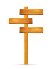 Wooden sign post