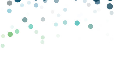 Light Blue, Green vector pattern with colored spheres.