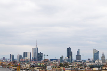 Milan, Italy, Financial district view