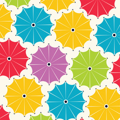 Fototapeta na wymiar Umbrella pattern - Vector background 