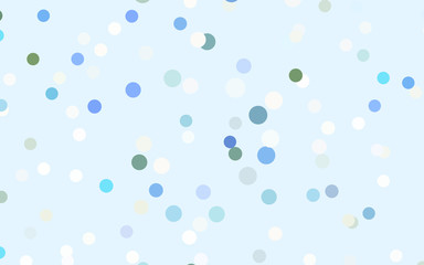 Light Blue, Yellow vector abstract pattern with circles.