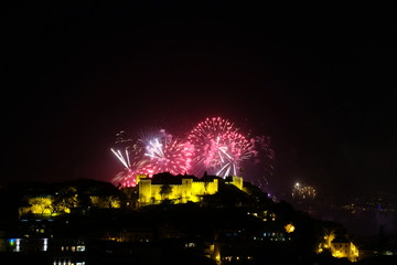 Fireworks over Lissabon on New Year's Eve