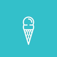 Ice cream flat vector icon