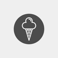 Ice cream flat vector icon
